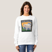 Glacier-Nationalpark | Ziege Sweatshirt (Vorne ganz)
