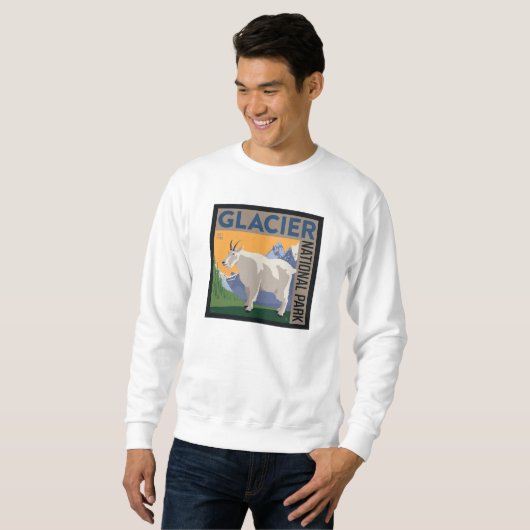Glacier-Nationalpark | Ziege Sweatshirt (Vorne ganz)