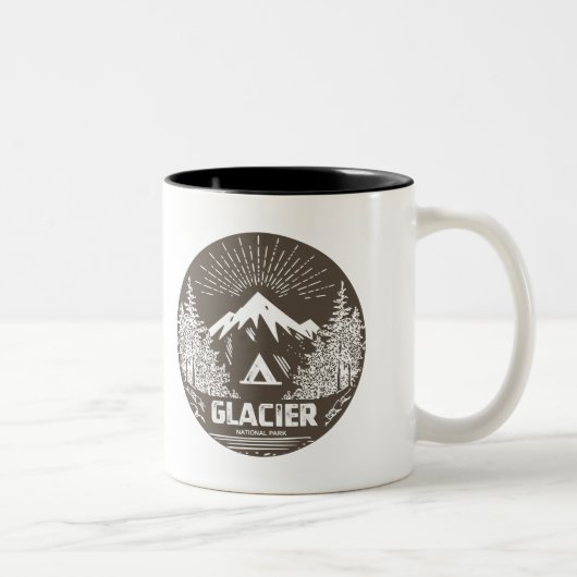 Glacier Nationalpark Zweifarbige Tasse (Rechts)