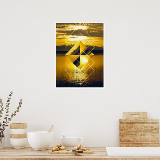 Glacier NP Geometric Poster (Küche)