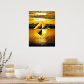 Glacier NP Geometric Poster (Küche)