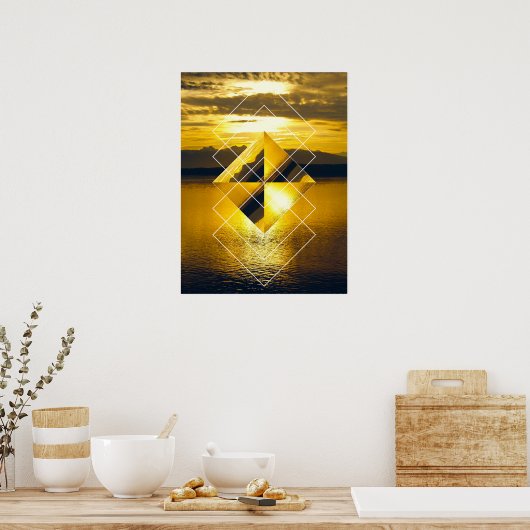 Glacier NP Geometric Poster (Küche)