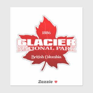 Glacier NP (Kanada) (Ahornblatt) Aufkleber