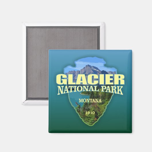 Glacier NP (Pfeilspitzen) Magnet (Vorderseite/Rückseite)