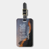 Glacier NP Sunrise Personalisiert Mr. und Mrs. Cus Gepäckanhänger (Vorderseite vertikal)