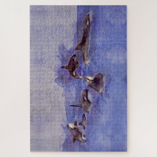 Glacier Orca Killer Whales Puzzle (Vertikal)