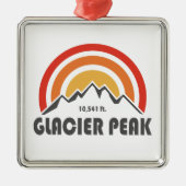 Glacier Peak, Washington Ornament Aus Metall (Vorne)