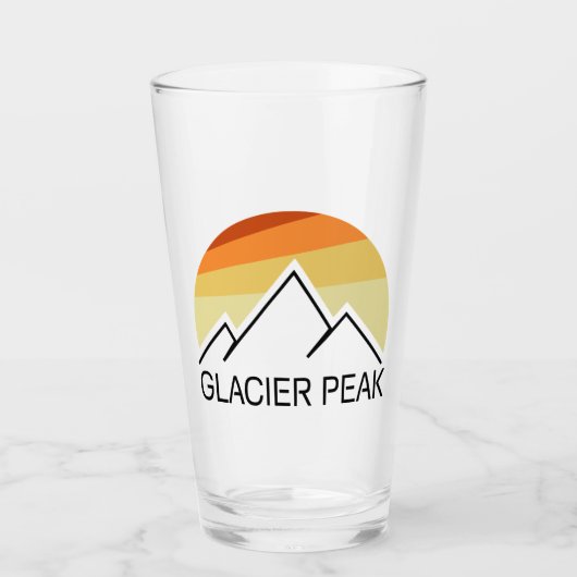Glacier Peak Washington Retro Glas (Vorderseite)
