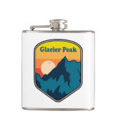 Glacier Peak Washington Sunrise Flachmann (Vorderseite)