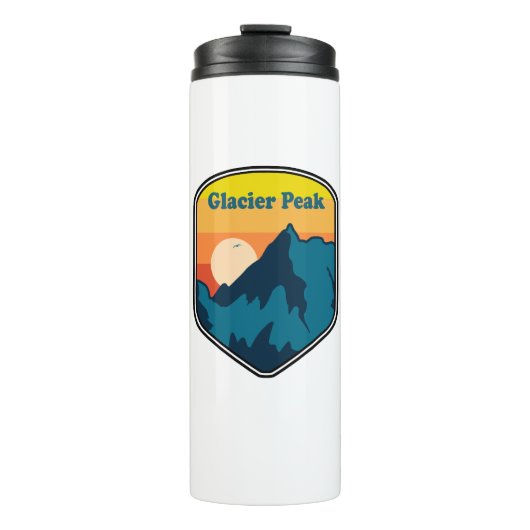 Glacier Peak Washington Sunrise Thermosbecher (Vorderseite)