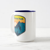 Glacier Peak Washington Sunrise Zweifarbige Tasse (Vorderseite Links)
