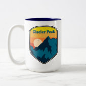 Glacier Peak Washington Sunrise Zweifarbige Tasse (Links)