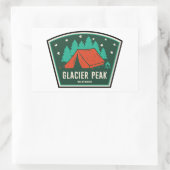 Glacier Peak Wilderness Camping Rechteckiger Aufkleber (Tasche)