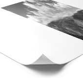 Glacier Point Horizon Panorama Schwarz-Weiß Poster (Ecke)