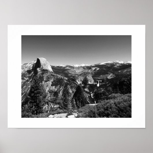 Glacier Point Yosemite Black and White Fotografy Poster (Vorne)