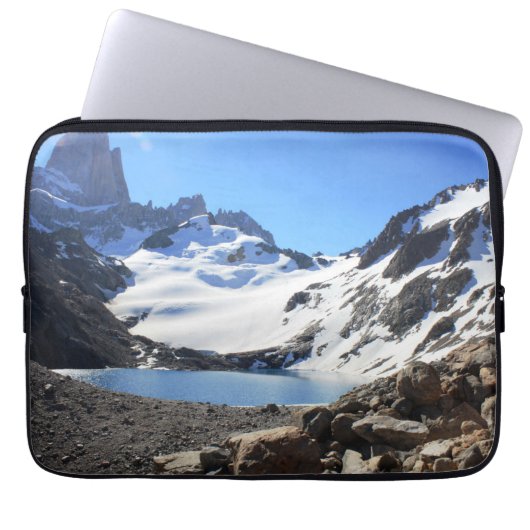 Glacier See-naher Berg Fitz Roy Laptopschutzhülle (Vorderseite)