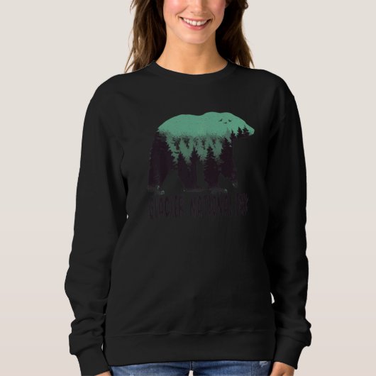 Glacier Us Nationalpark Bären Trees Montana Sweatshirt (Vorderseite)