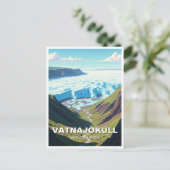 Glacier Vatnajökull Nationalpark Postkarte (Stehend Vorderseite)