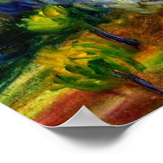 Glacken - Hügel mit Olivenbäumen Poster (Ecke)