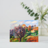 Glacken - Hügel mit Olivenbäumen Postkarte (Stehend Vorderseite)