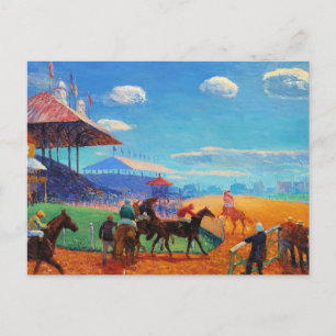 Glackens - Rennstrecke, beliebtes Gemälde, Postkarte
