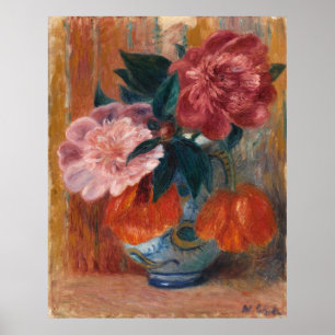 Glackens' Tulpen und Pfingstrosen in Krug Poster