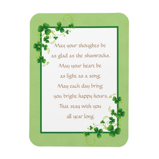Glad As Kleeblatts Irish Sessing Magnet (Vertikal)