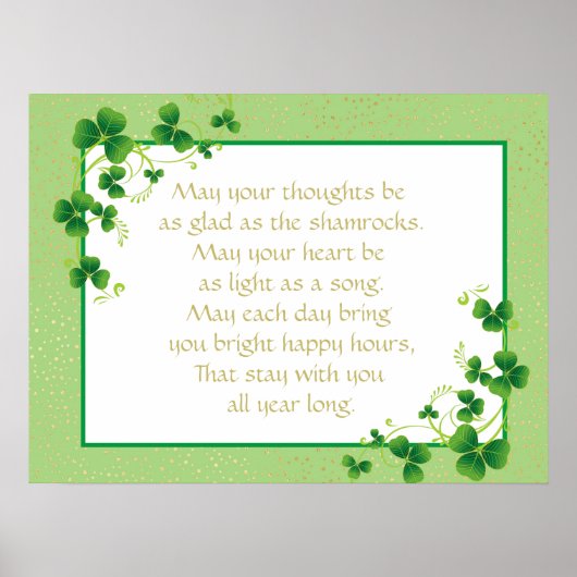 Glad As Kleeblatts Irish Sessing Poster (Vorne)