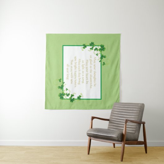 Glad As Kleeblatts Irish Sessing Wandteppich (Beispiel (Horizontal))