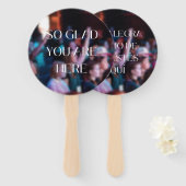 Glad du bist hier Hand Fan Fächer (Vorne und Hinten)