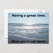 Glad, du bist nicht hier! postkarte (Vorne/Hinten)