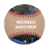 GLAD DU EIN GRAD-2-Foto-Monogramm-Abschluss. Baseball (Vorderseite)