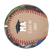 GLAD DU EIN GRAD-2-Foto-Monogramm-Abschluss. Baseball (Vorderseite Links)