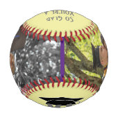 GLAD DU EIN GRAD-2-Foto-Monogramm-Abschluss. Baseball (Rückseite)