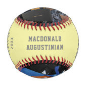 GLAD DU EIN GRAD-2-Foto-Monogramm-Abschluss. Baseball (Vorderseite)