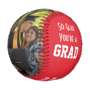 GLAD DU EIN GRAD-2-Foto-Monogramm-Abschluss. Baseball
