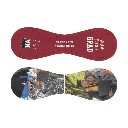 GLAD DU EIN GRAD-2-Foto-Monogramm-Abschluss. Baseball (Paneele)