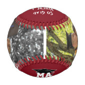 GLAD DU EIN GRAD-2-Foto-Monogramm-Abschluss. Baseball (Rückseite)