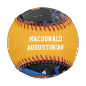 GLAD DU EIN GRAD-2-Foto-Monogramm-Abschluss. Baseball (Vorderseite)