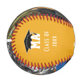 GLAD DU EIN GRAD-2-Foto-Monogramm-Abschluss. Baseball (Vorderseite Links)