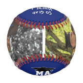 GLAD DU EIN GRAD-2-Foto-Monogramm-Abschluss. Baseball (Rückseite)