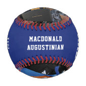 GLAD DU EIN GRAD-2-Foto-Monogramm-Abschluss. Baseball (Vorderseite)