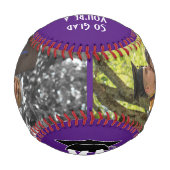 GLAD DU EIN GRAD-2-Foto-Monogramm-Abschluss. Baseball (Rückseite)