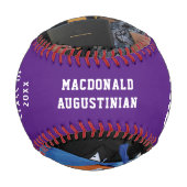 GLAD DU EIN GRAD-2-Foto-Monogramm-Abschluss. Baseball (Vorderseite)