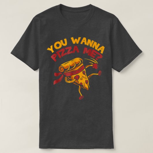 Glad, du will Pizza für mich T-Shirt (Design vorne)
