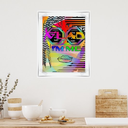 Glad I bin ich Poster (Küche)