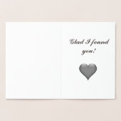 Glad I fand Sie romantisches Herz in Maze Folienkarte (Innenseite)