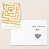 Glad I fand Sie romantisches Herz in Maze Folienkarte (Anzeige)