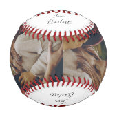 Glad I Swiwick Right Foto Verlobung Keepake Baseball (Vorderseite)