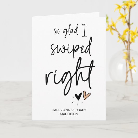 Glad I Swiwight Jubiläum Geschenkweine Karte (Gelbe Blume)